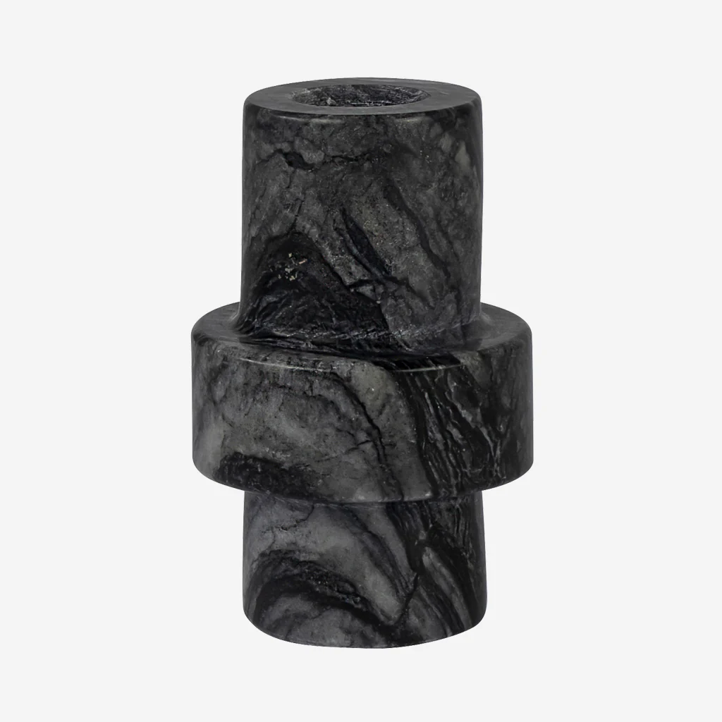 Mette Ditmer Marble Candleholder Black Large - Image 4