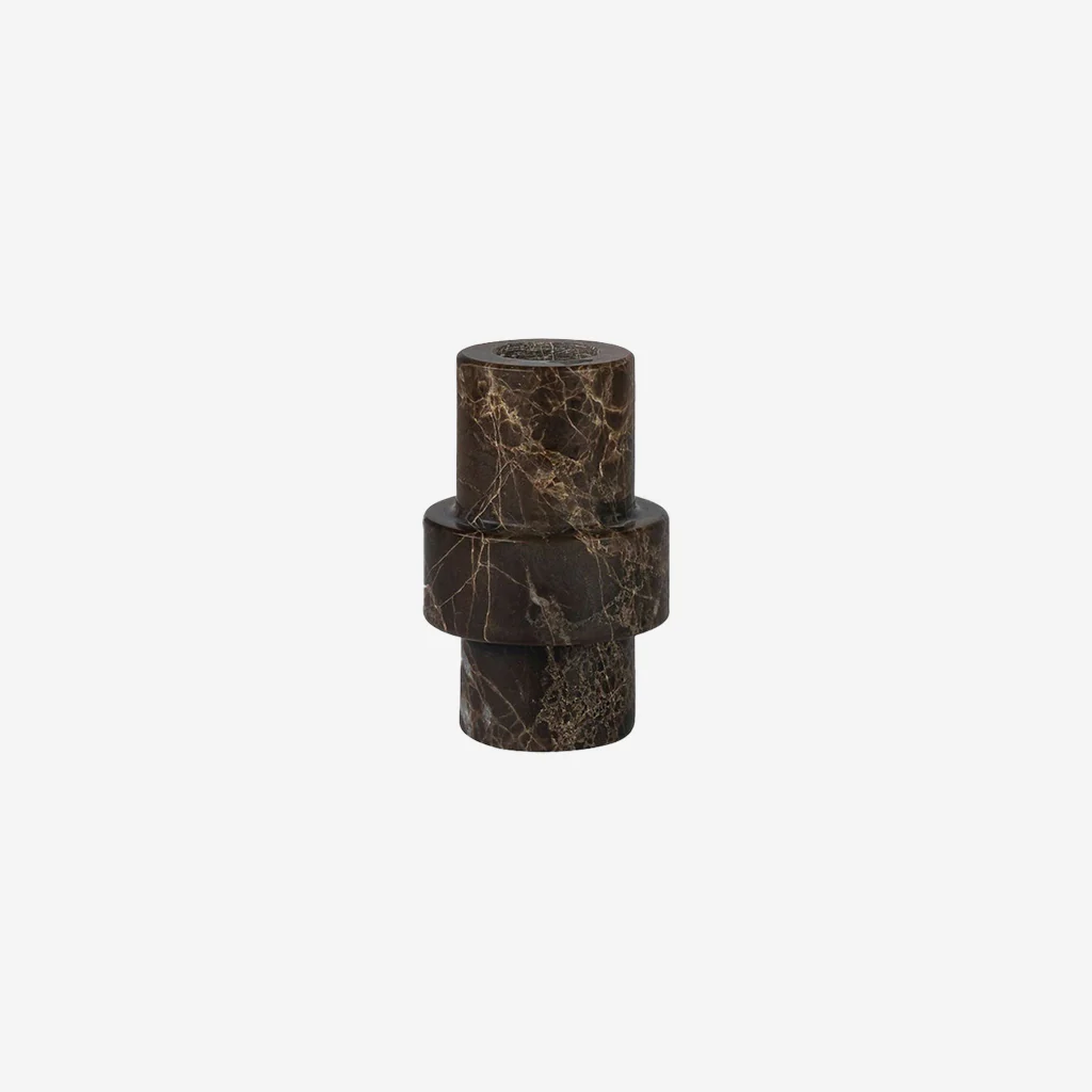 Mette Ditmer Marble Candleholder Brown Large