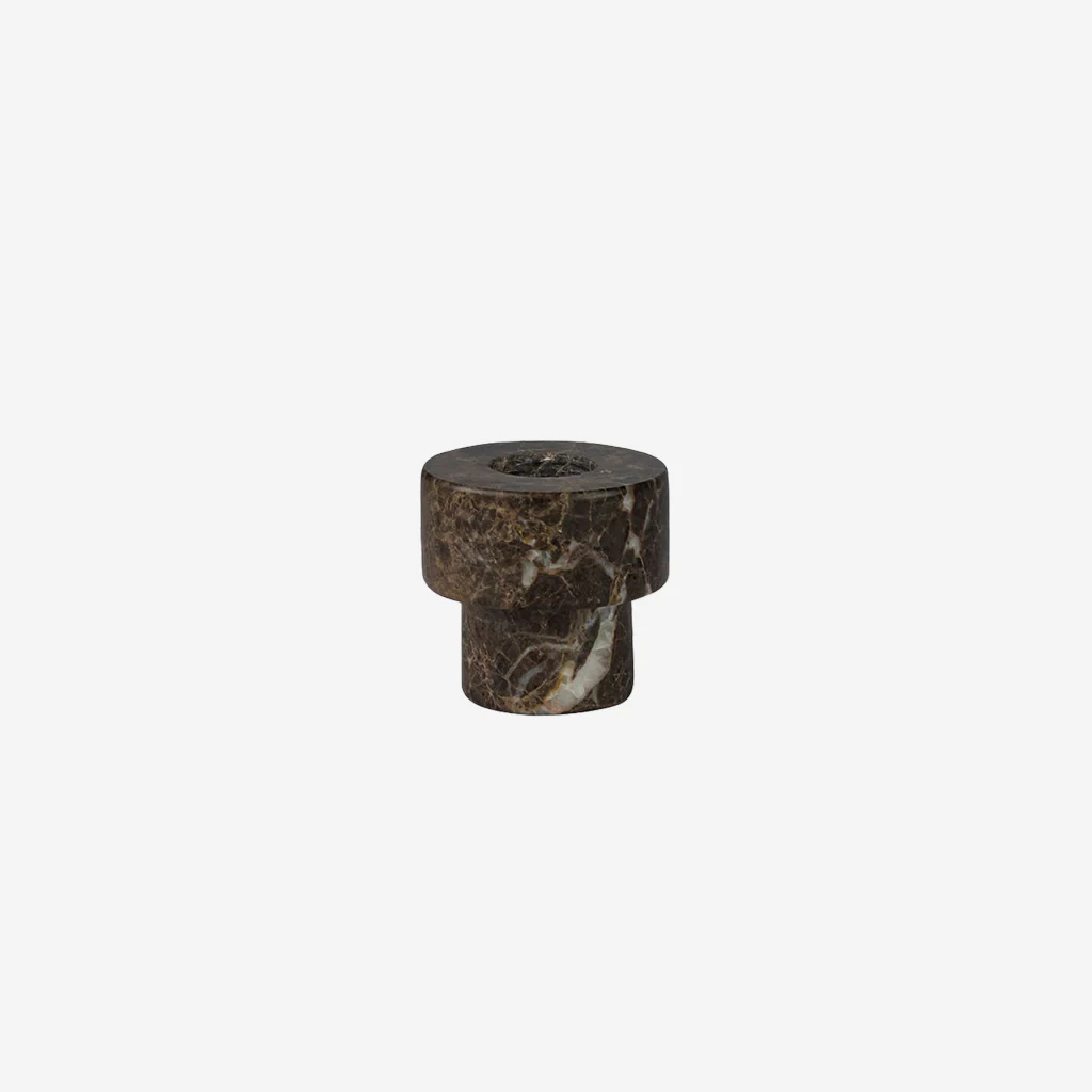 Mette Ditmer Marble Candleholder Brown Small