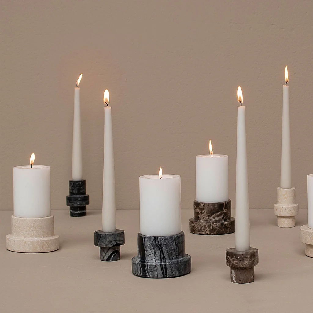 Mette Ditmer Marble Candleholder Brown Small - Image 4