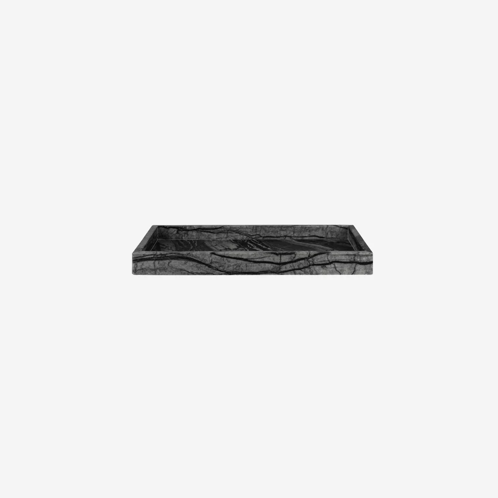 Mette Ditmer Marble Deco Tray Black Grey