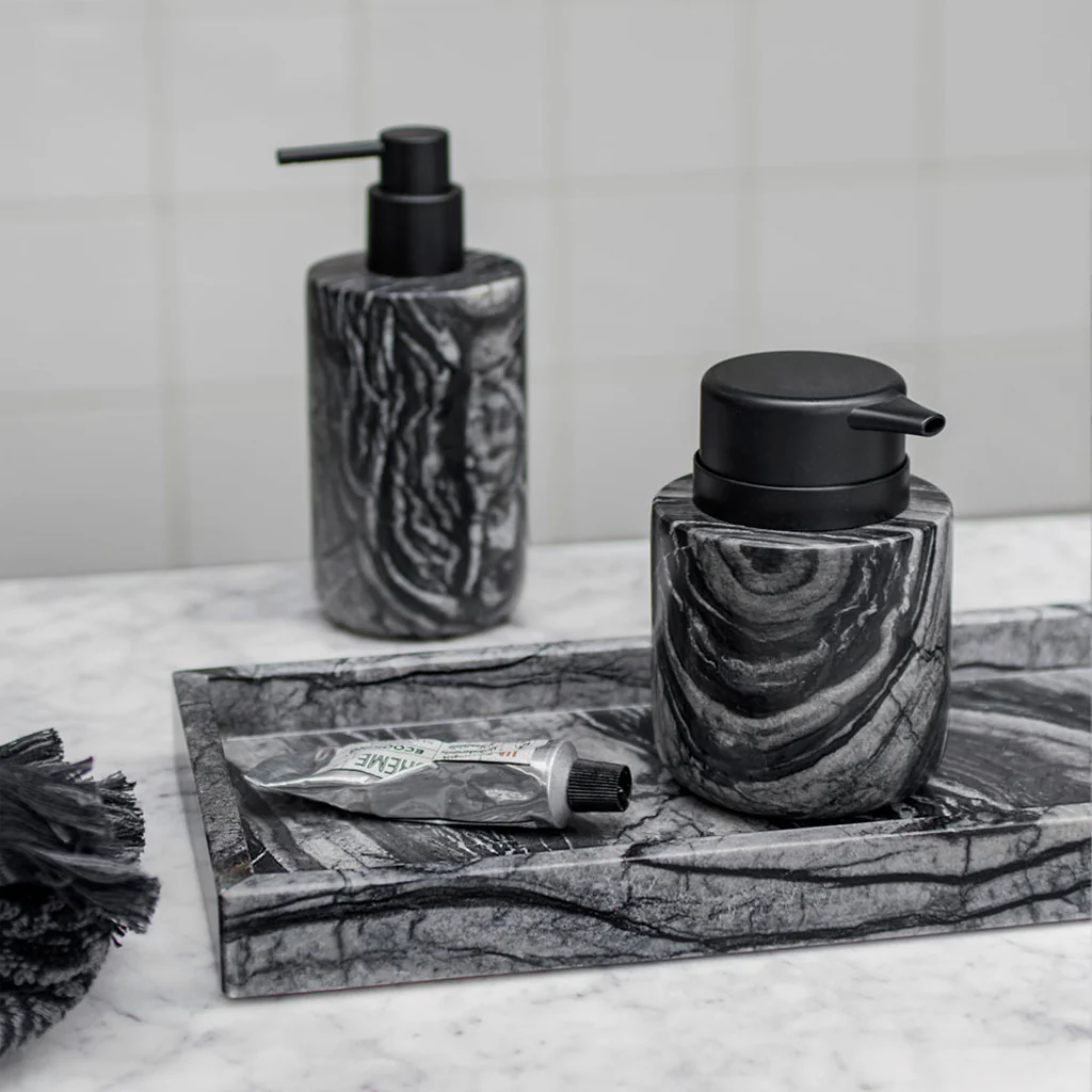 Mette Ditmer Marble Deco Tray Black Grey - Image 2
