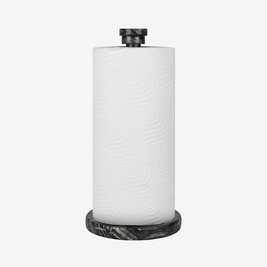 Mette Ditmer Marble Paper Towel Holder Black Grey - Image 3