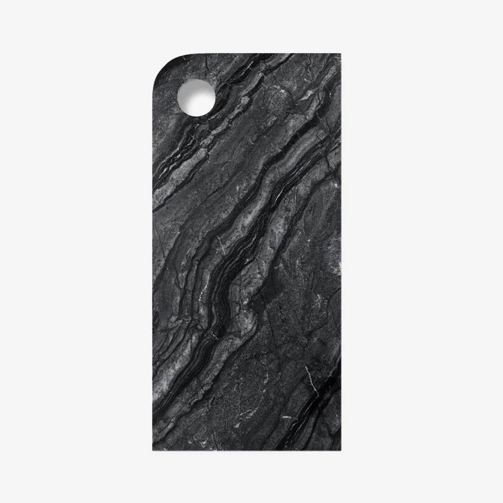 Mette Ditmer Marble Serving Board Large Black Grey - Image 4