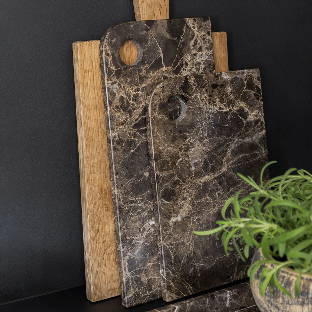Mette Ditmer Marble Serving Board Large Brown - Image 3