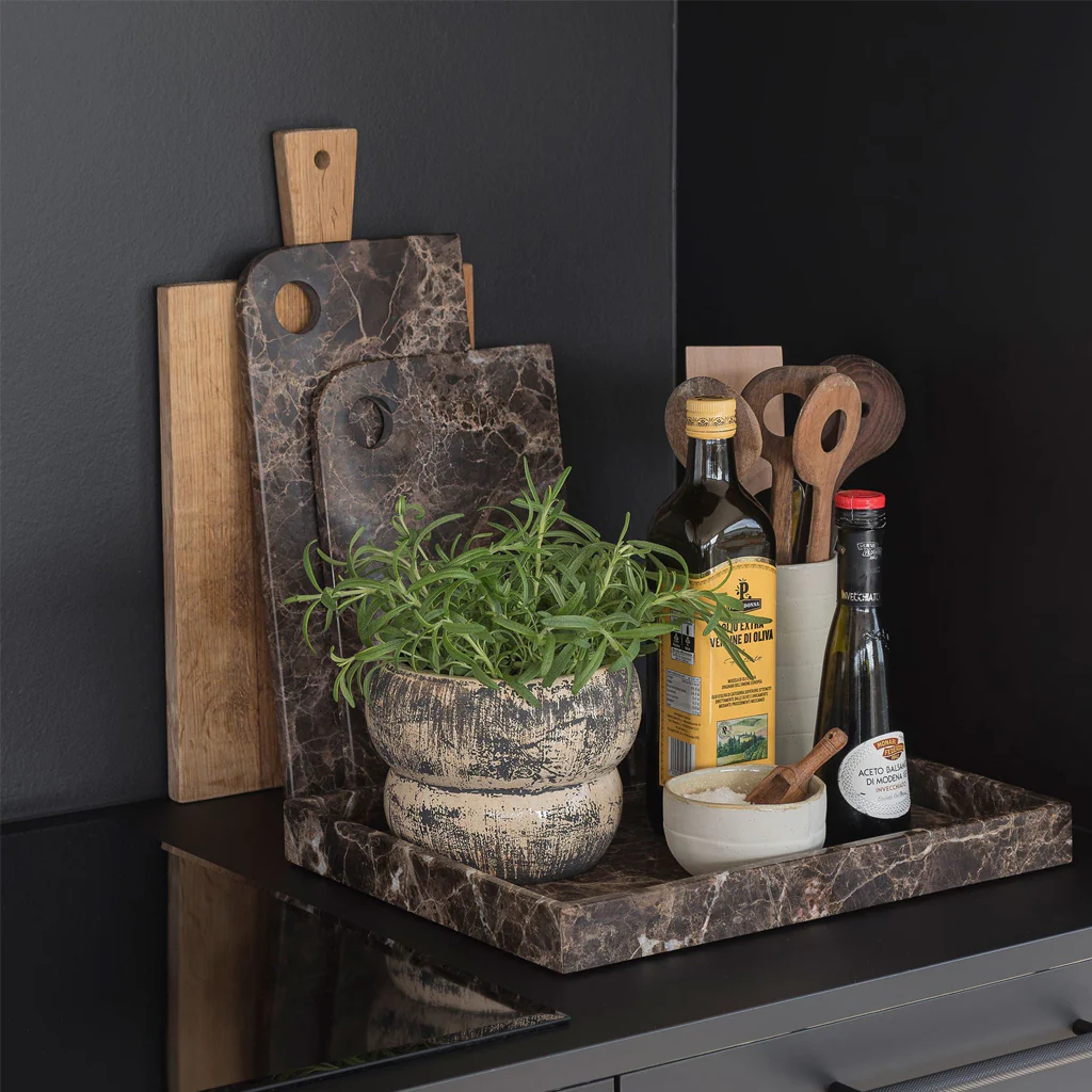 Mette Ditmer Marble Serving Board Large Brown - Image 5