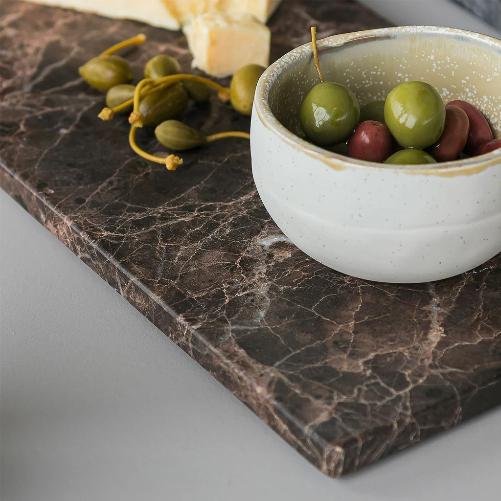 Mette Ditmer Marble Serving Board Large Brown - Image 7