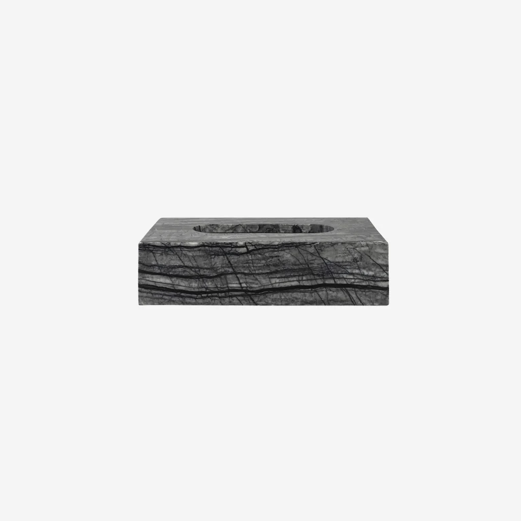 Mette Ditmer Marble Tissue Cover Black Grey