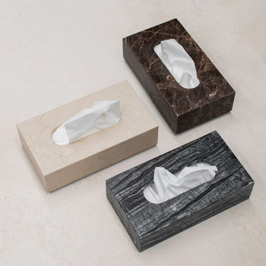 Mette Ditmer Marble Tissue Cover Brown - Image 4