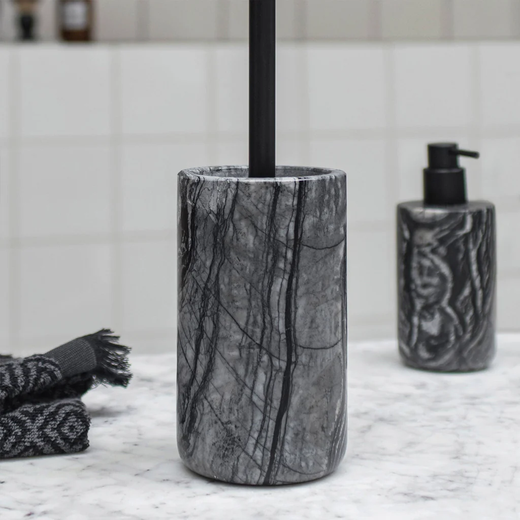 Mette Ditmer Marble Toilet Brush Black Grey - Image 2
