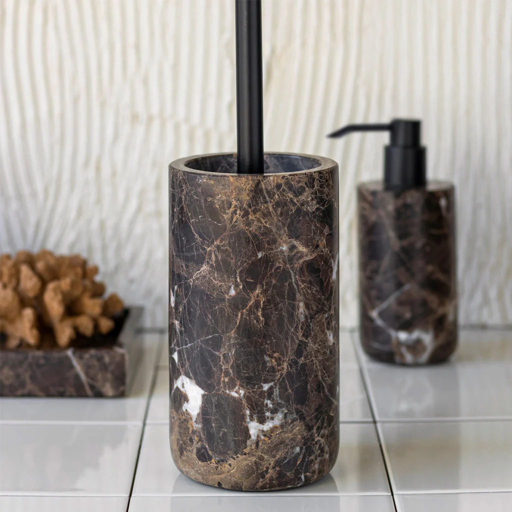 Mette Ditmer Marble Toilet Brush Brown - Image 2