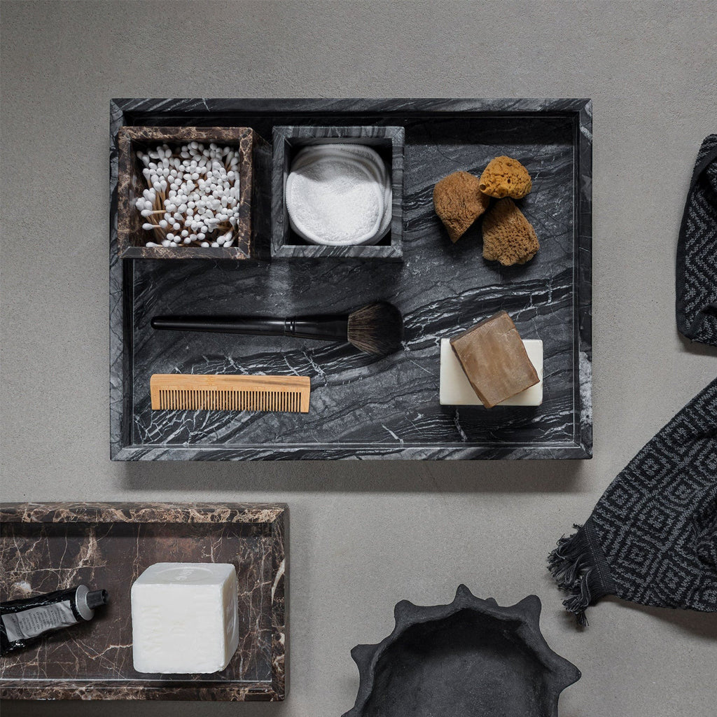 Mette Ditmer Marble Tray Large Black Grey - Image 4