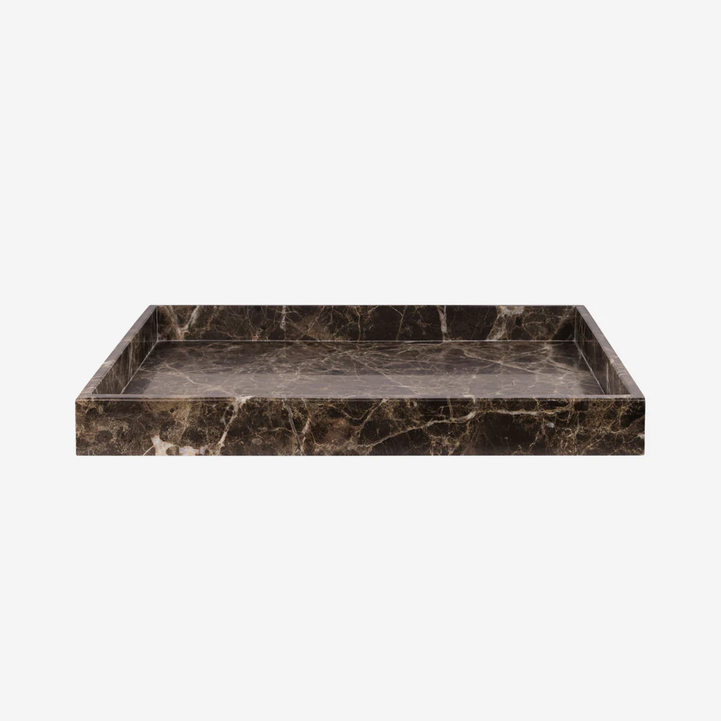 Mette Ditmer Marble Tray Large Brown - Image 4