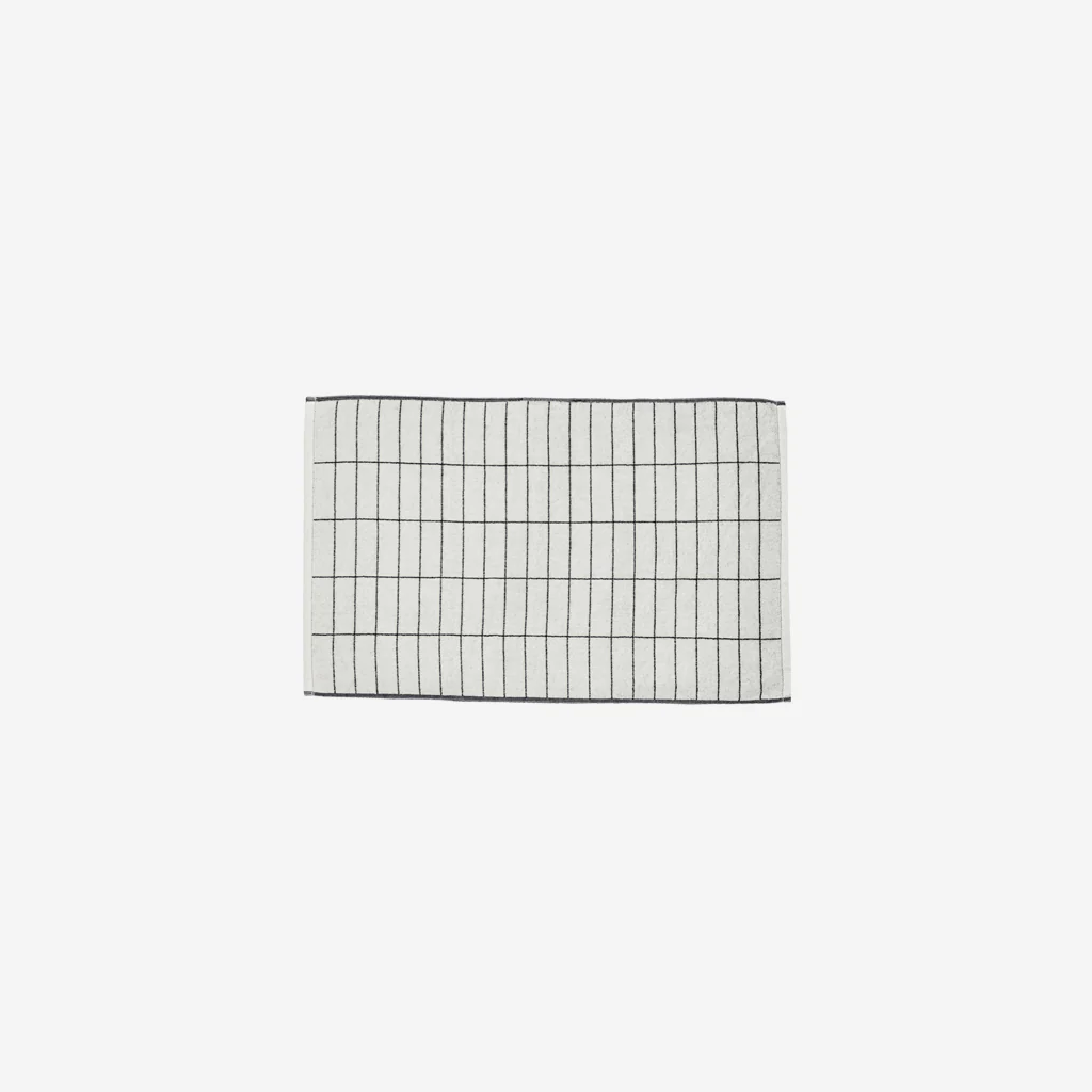 Mette Ditmer Tile Stone Bath Mat Black Off White