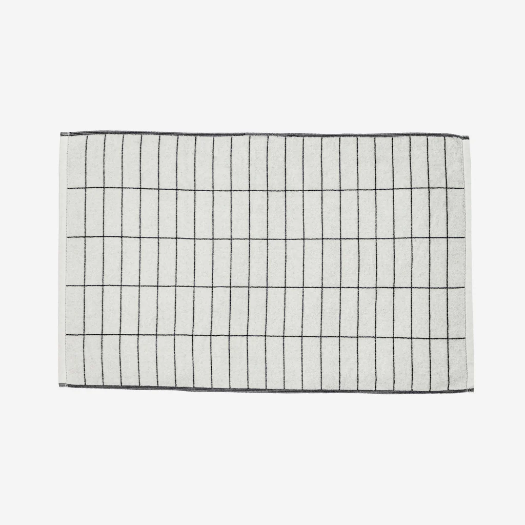 Mette Ditmer Tile Stone Bath Mat Black Off White - Image 2
