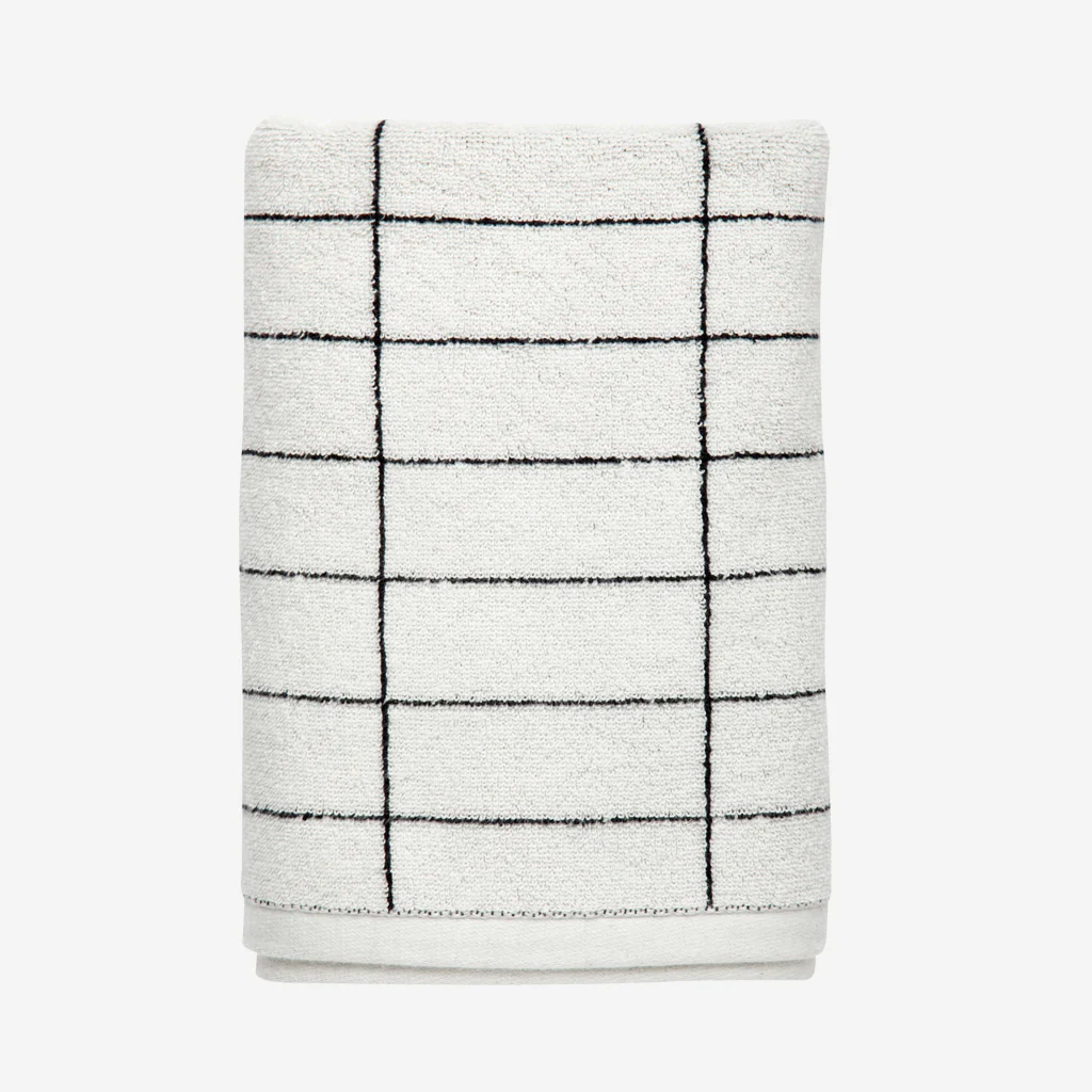 Mette Ditmer Tile Stone Hand Towel Black White - Image 2