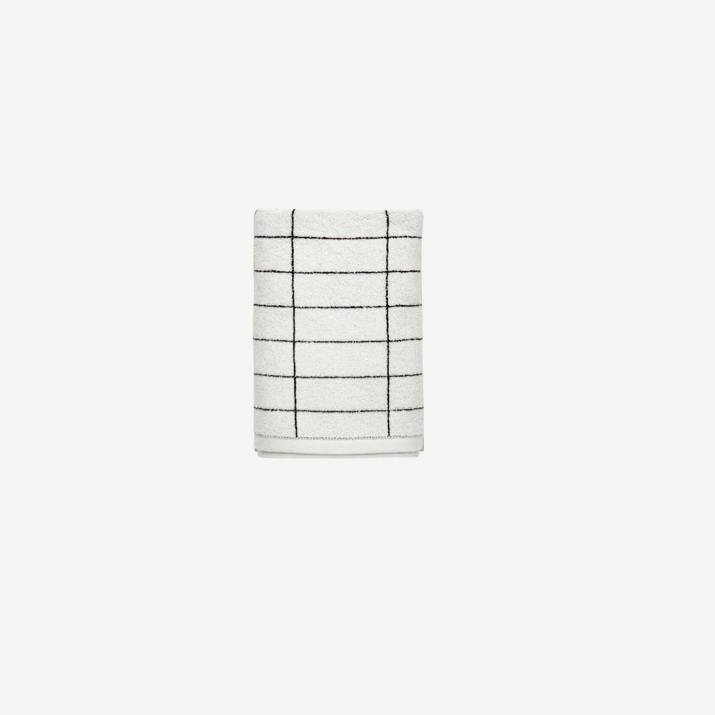 Mette Ditmer Tile Stone Towel Black White