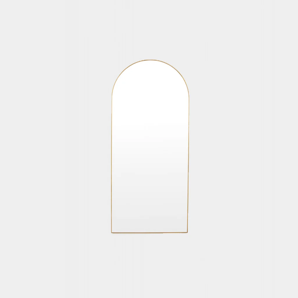 Middle Of Nowhere Bjorn Arch Floor Mirror Brass