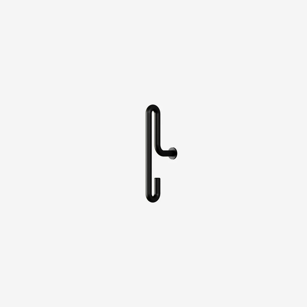 Moebe Wall Hook Small Black Steel (Set of 2)