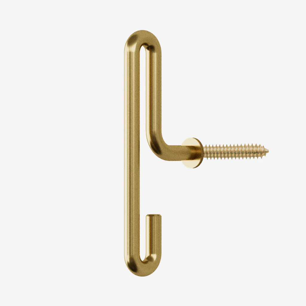 Moebe Wall Hook Small Matt Gold (Set of 2) - Image 6