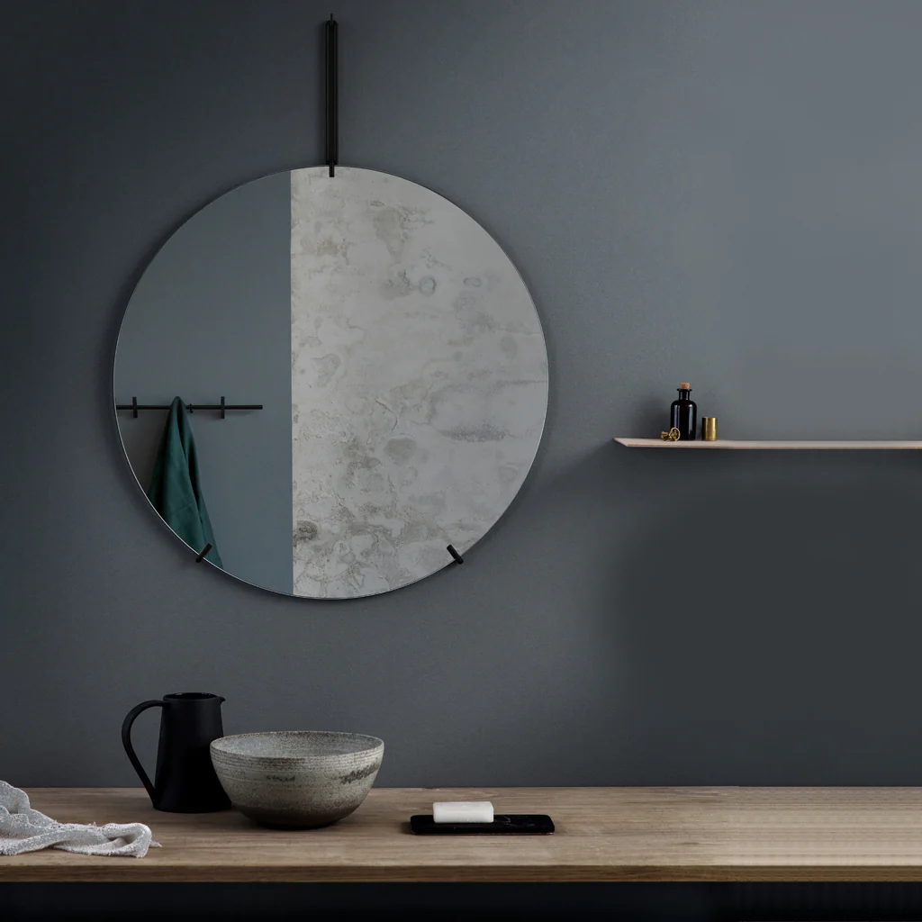 Moebe Wall Mirror Round Black Ø70cm - Image 6