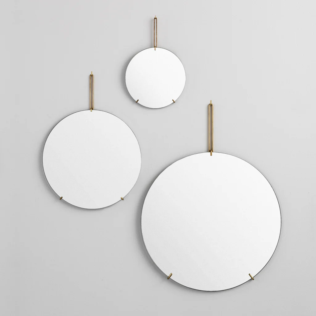 Moebe Wall Mirror Round Brass Ø50cm - Image 4