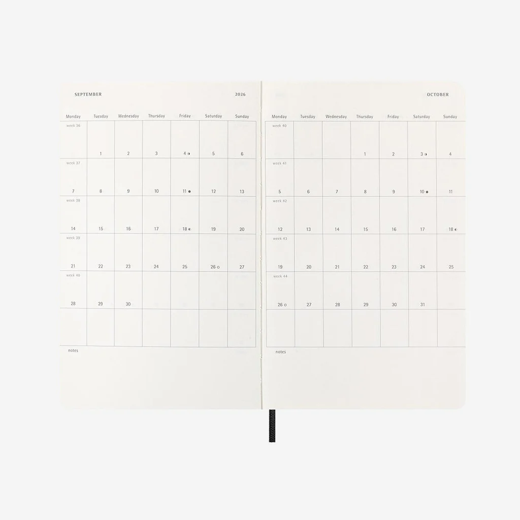 Moleskine 2026 Weekly Diary Large Horizontal Black - Image 4