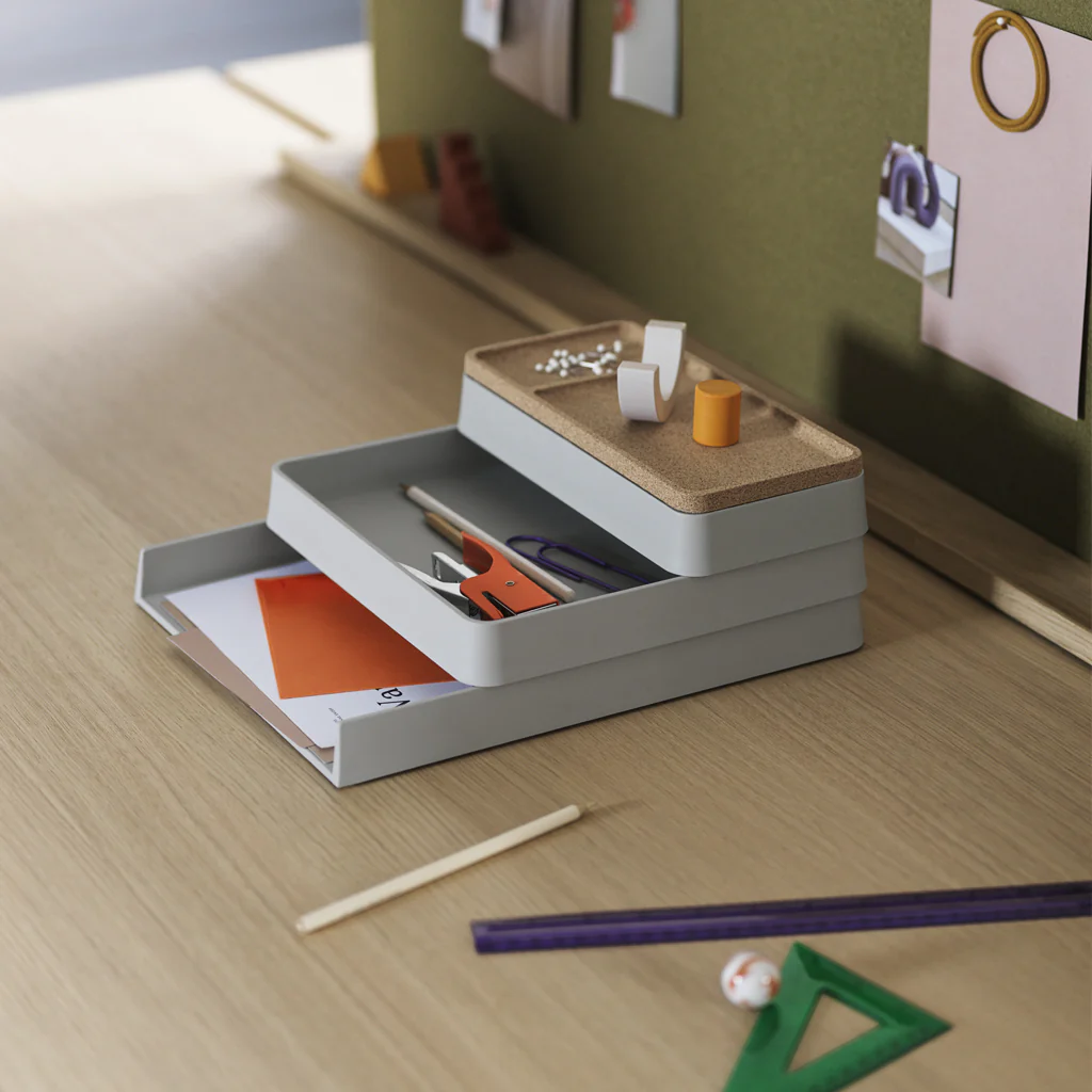 Muuto Arrange Desktop Tray Series Configuration 1 Grey - Image 2