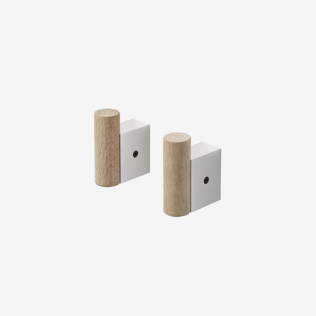 Muuto Attach Coat Hook Oak Aluminium