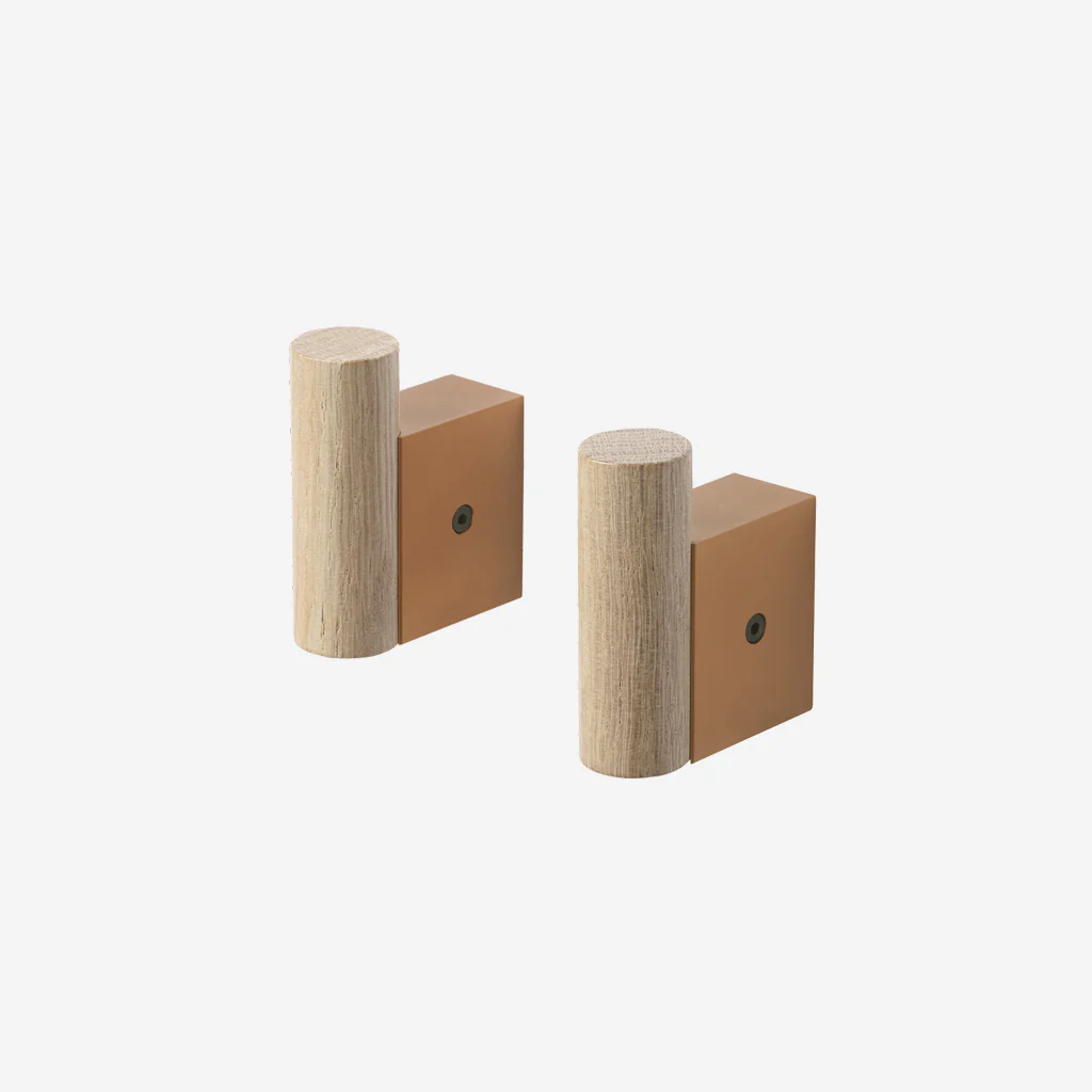 Muuto Attach Coat Hook Oak Burnt Orange