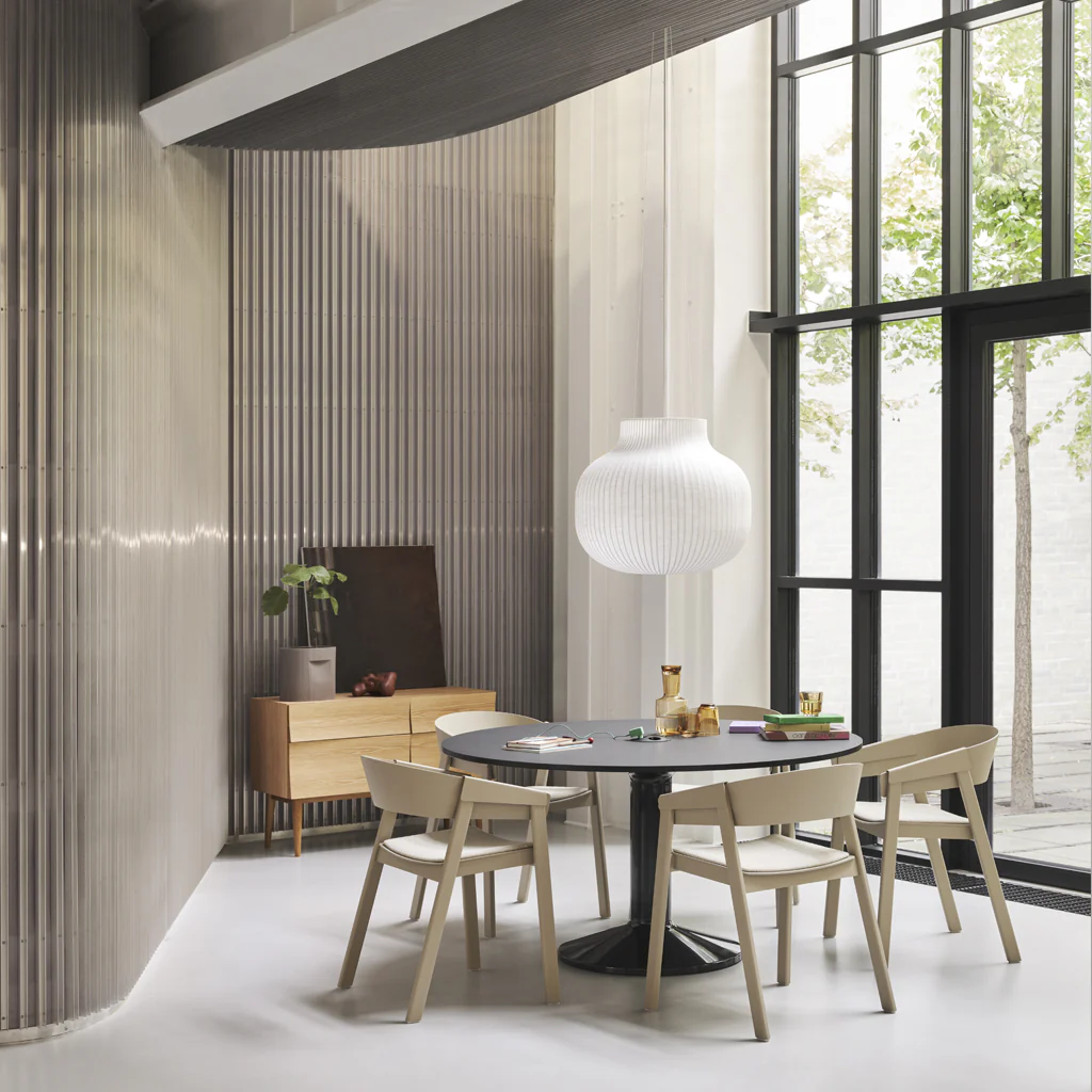 Muuto Cover Armchair Dark Beige Leather Stone - Image 2
