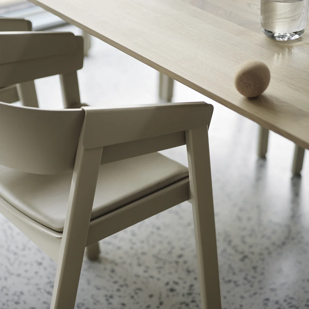 Muuto Cover Armchair Dark Beige Leather Stone - Image 3