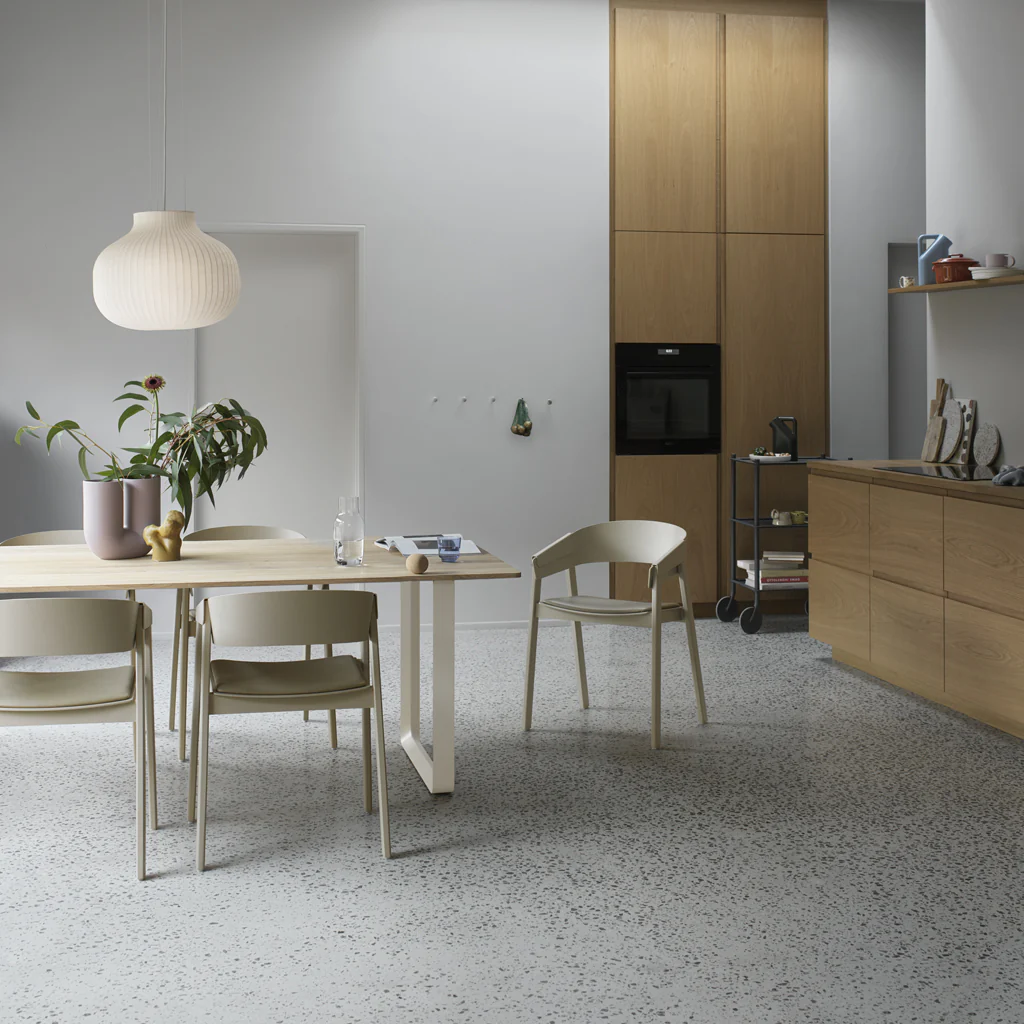 Muuto Cover Armchair Dark Beige Leather Stone - Image 4