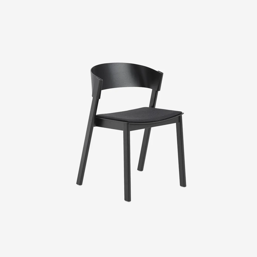 Muuto Cover Side Chair Black Steelcut