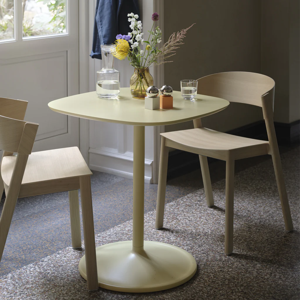 Muuto Cover Side Chair Dark Beige Leather Stone - Image 3