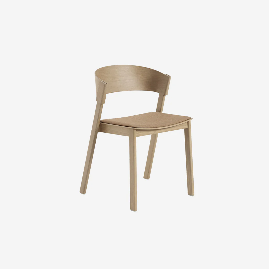 Muuto Cover Side Chair Oak Steelcut Trio
