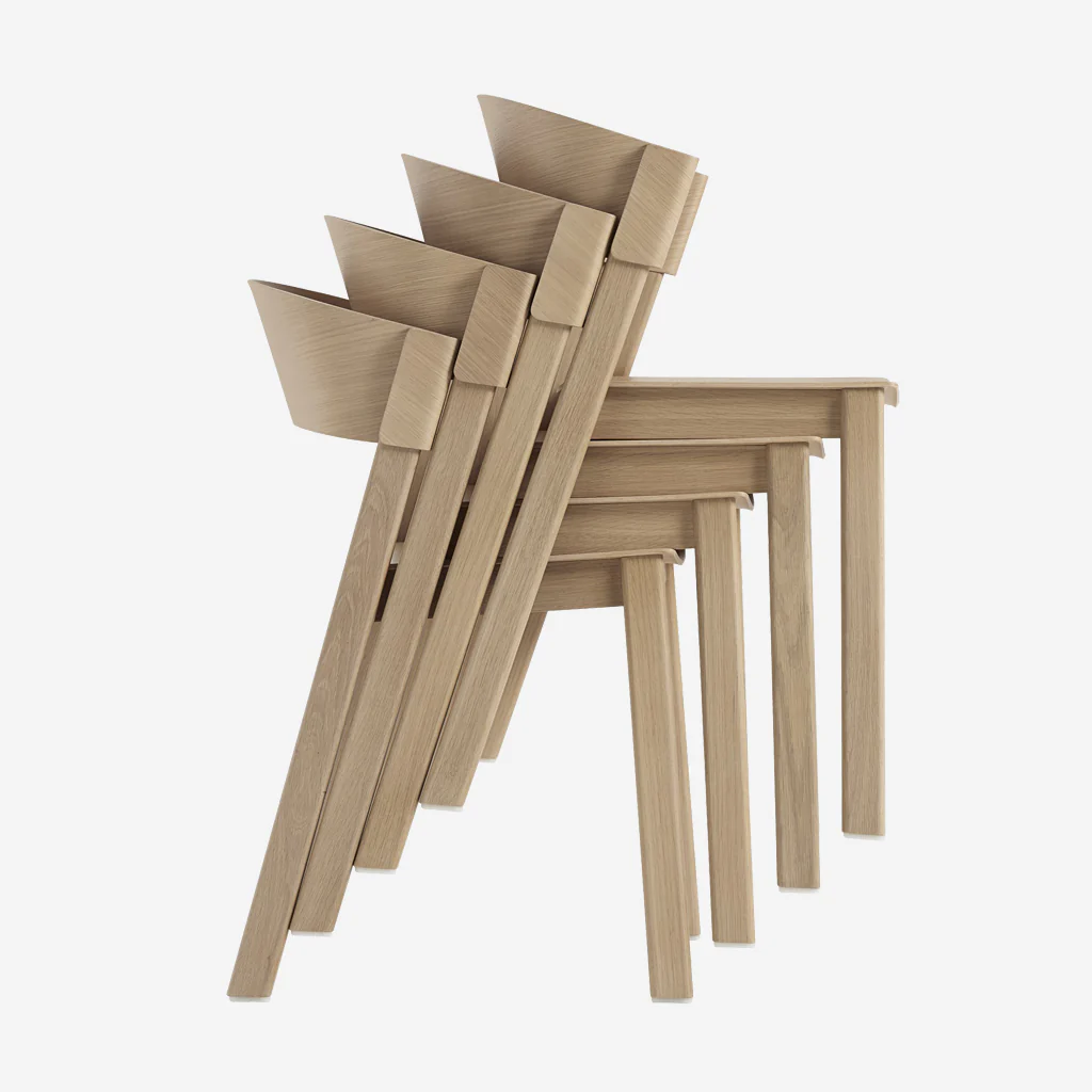 Muuto Cover Side Chair Oak Steelcut Trio - Image 9