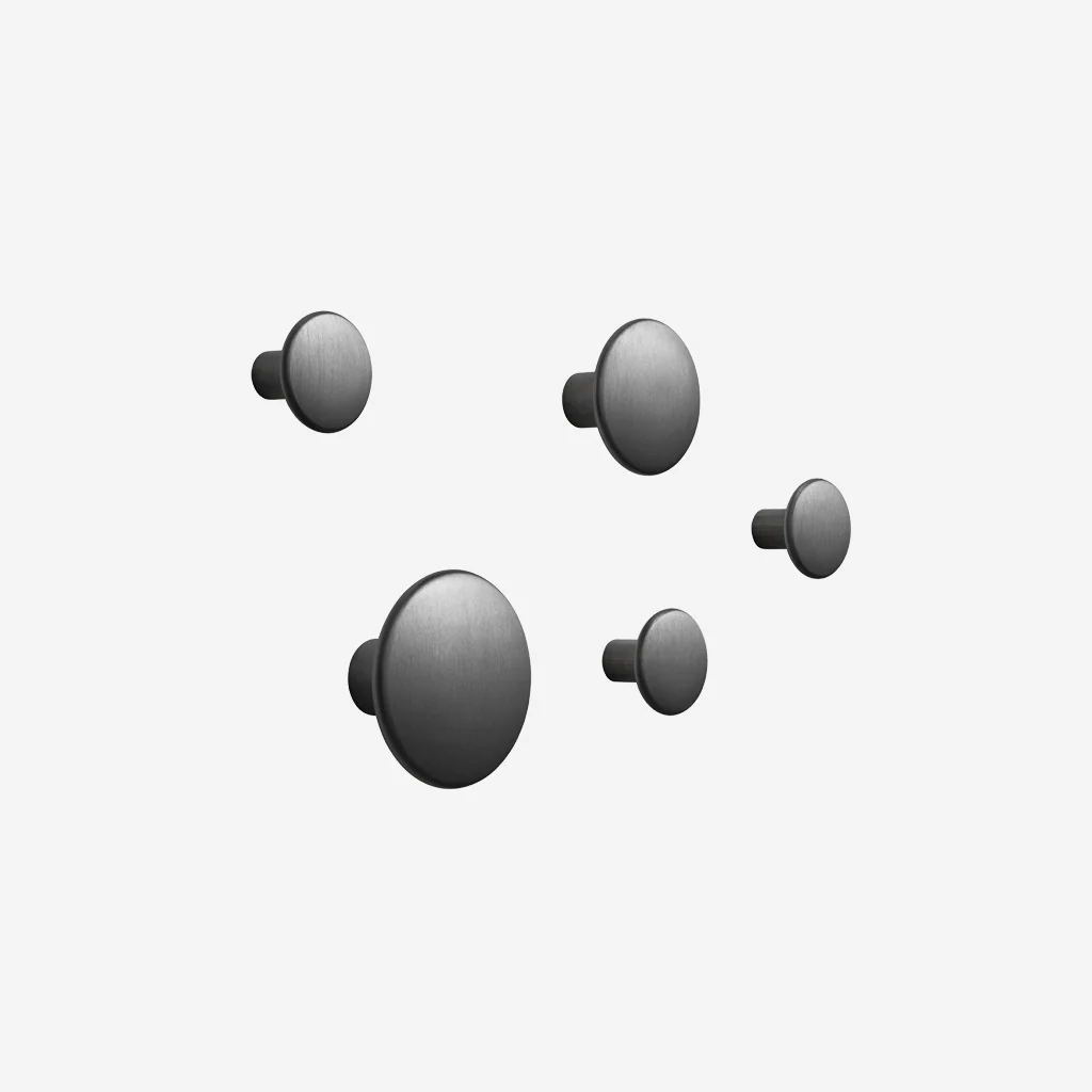 Muuto Dots Hooks Metal Set Black