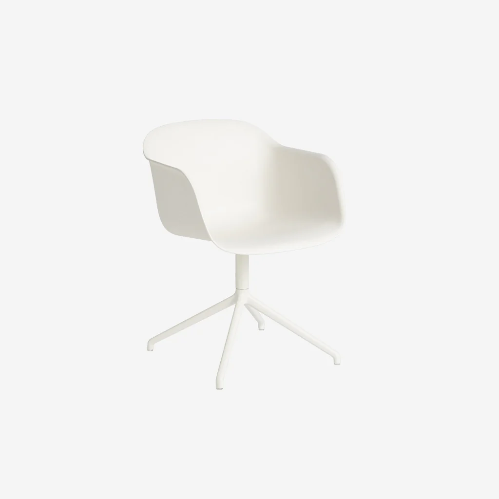 Muuto Fiber Armchair Swivel Base White