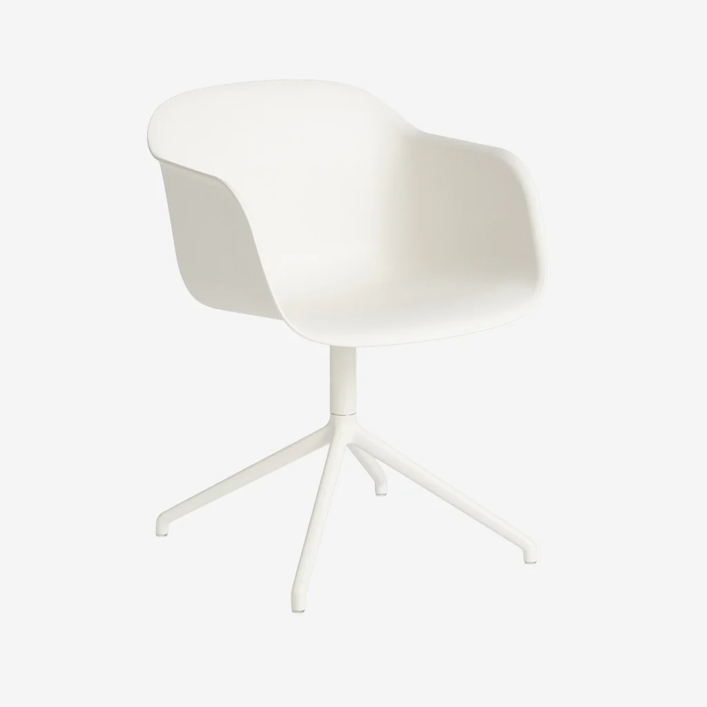 Muuto Fiber Armchair Swivel Base White - Image 2