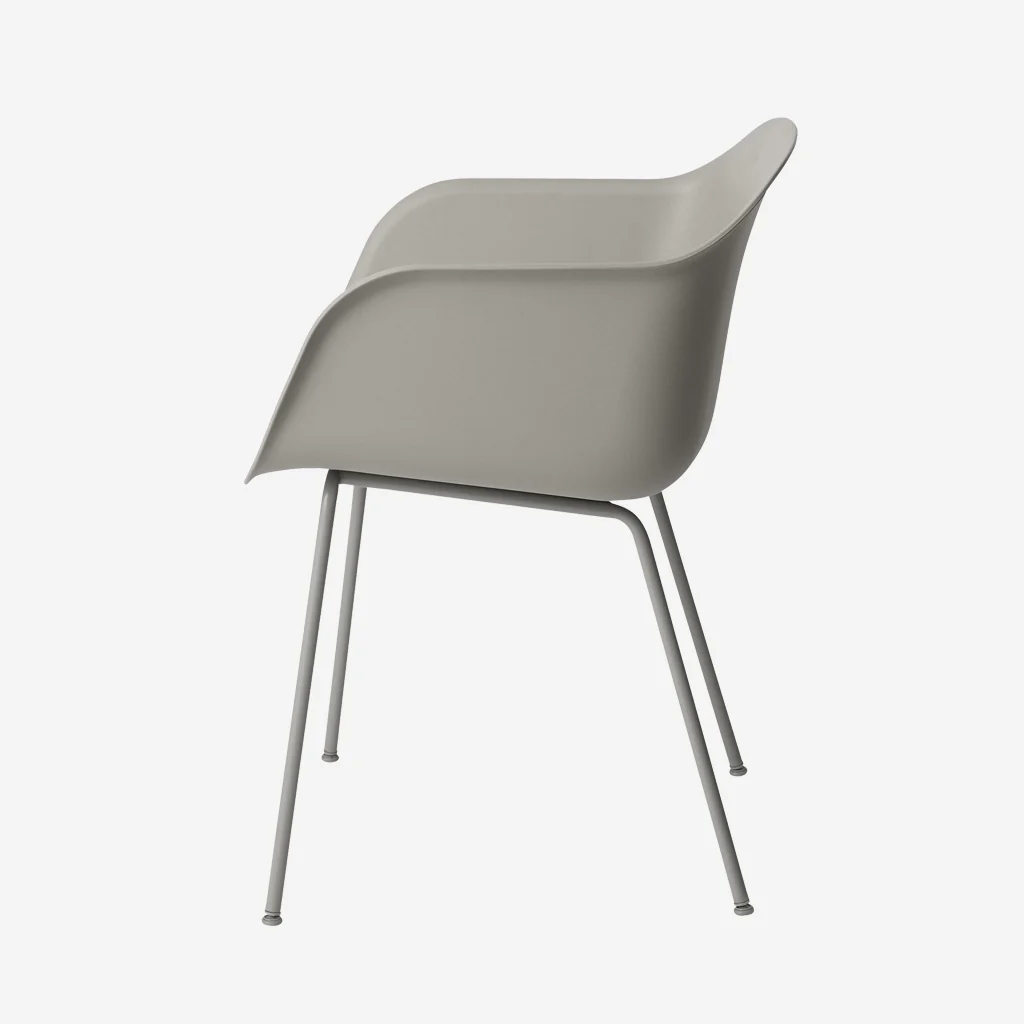 Muuto Fiber Armchair Tube Base Grey - Image 2