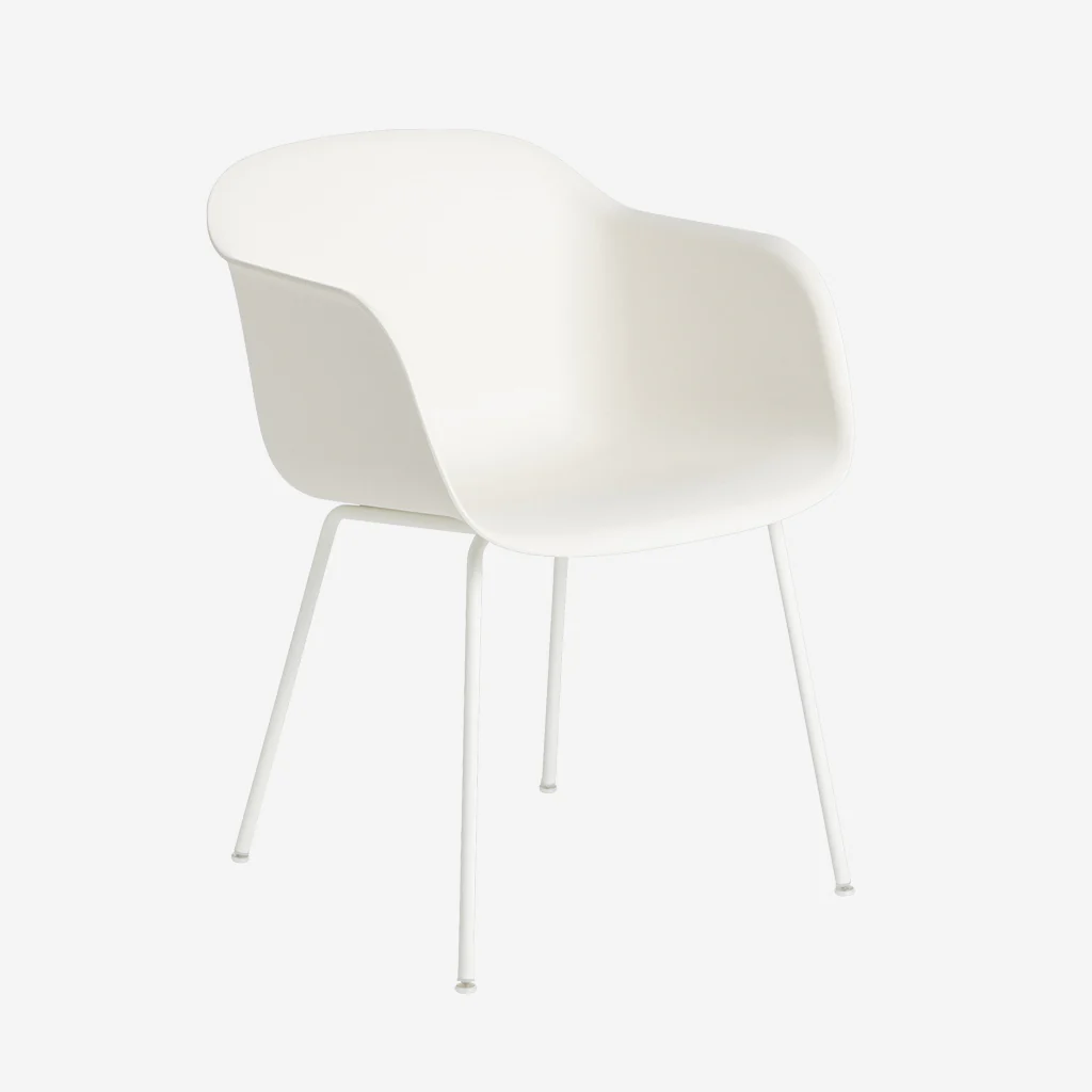 Muuto Fiber Armchair Tube Base White - Image 2