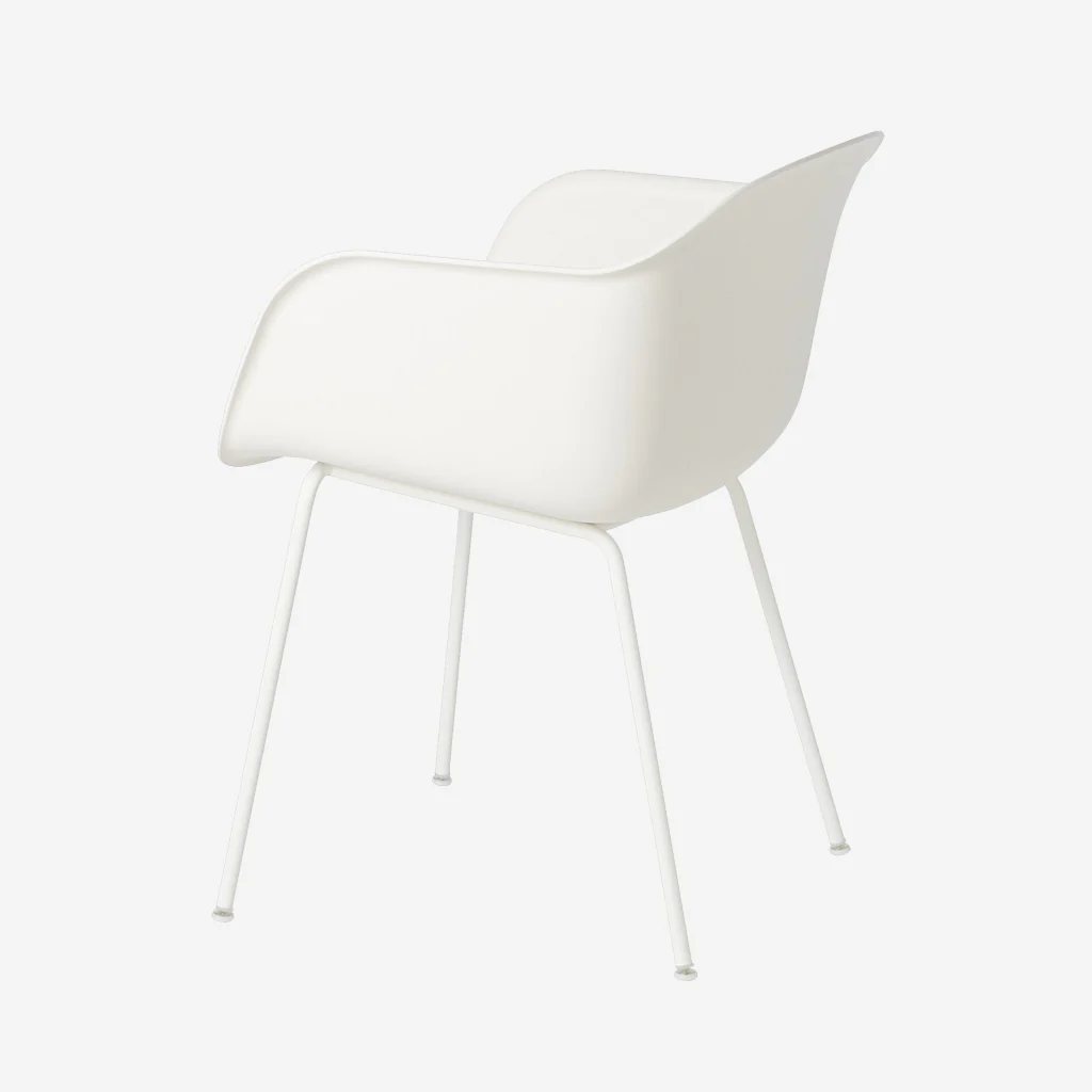 Muuto Fiber Armchair Tube Base White - Image 3
