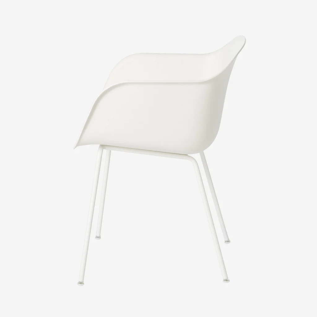 Muuto Fiber Armchair Tube Base White - Image 4