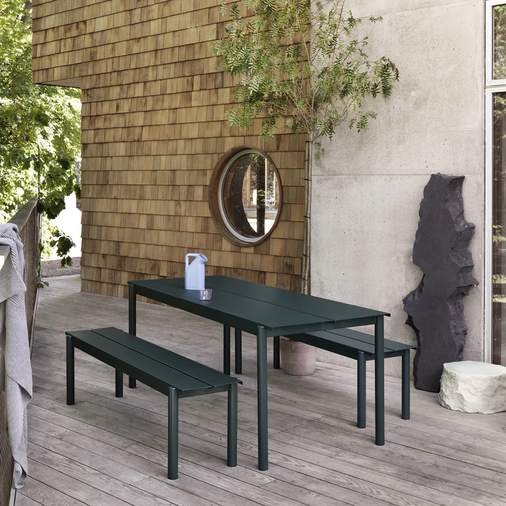 Muuto Linear Steel Bench Long Anthracite Black - Image 4