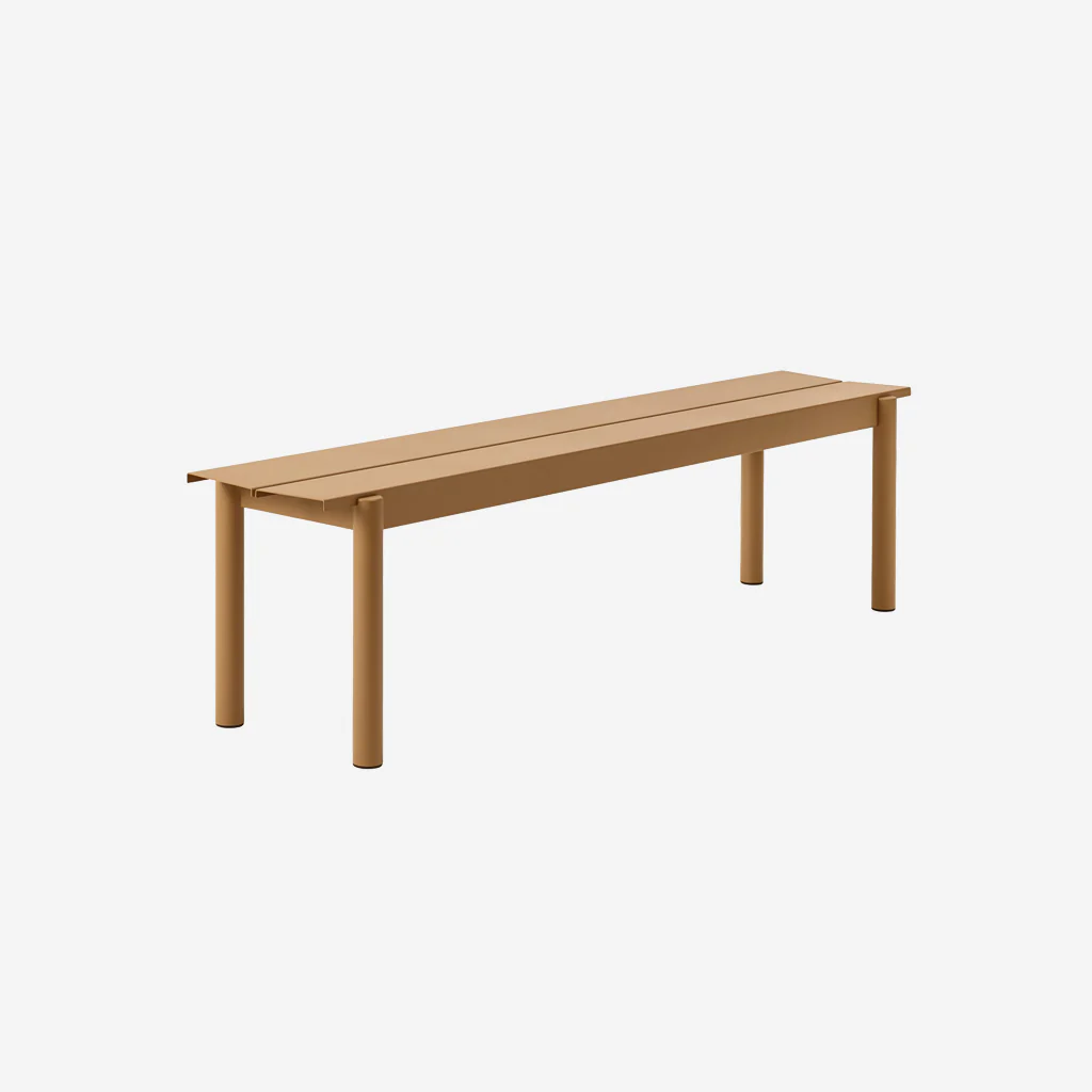 Muuto Linear Steel Bench Long Burnt Orange