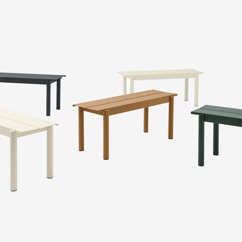Muuto Linear Steel Bench Long Burnt Orange - Image 6