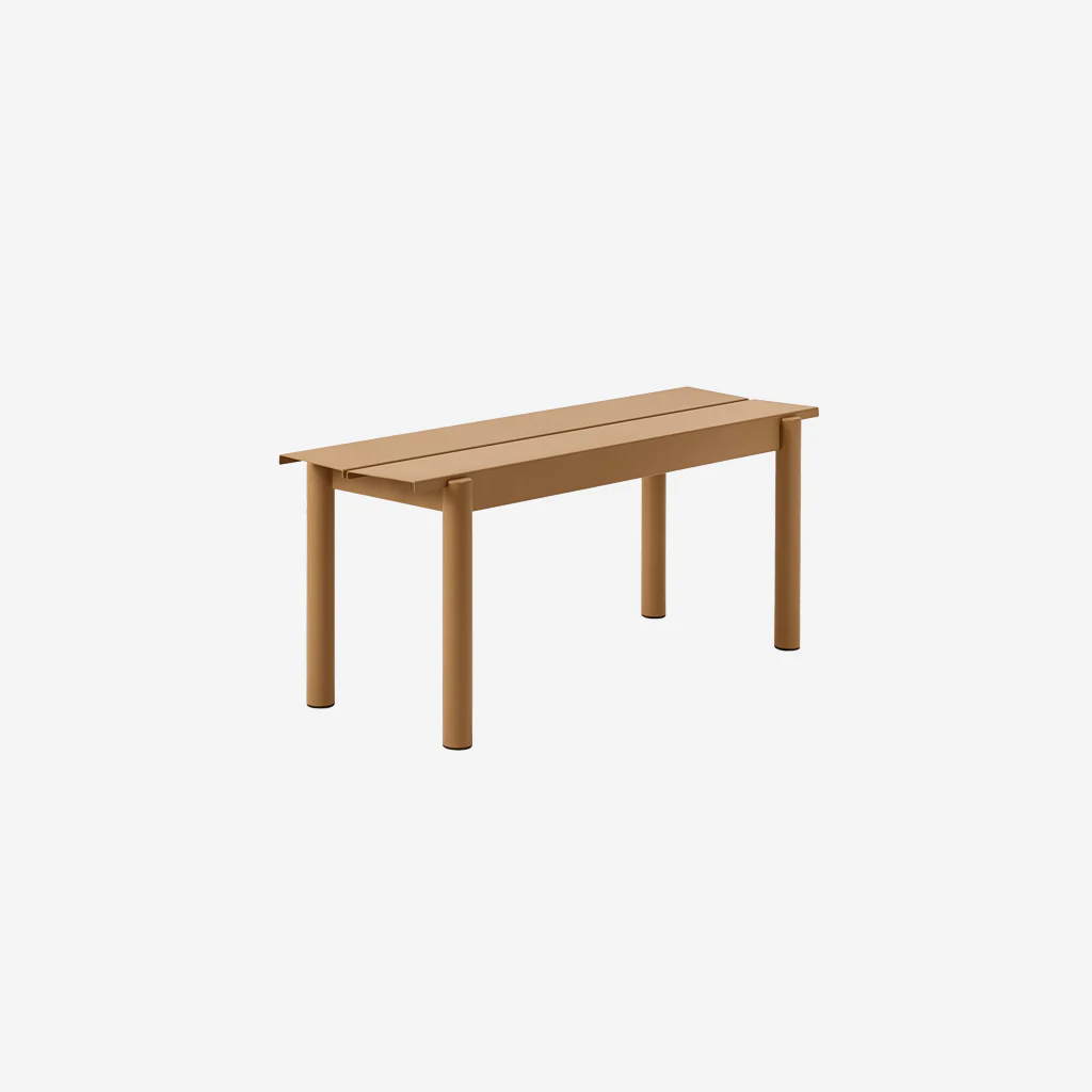 Muuto Linear Steel Bench Short Burnt Orange