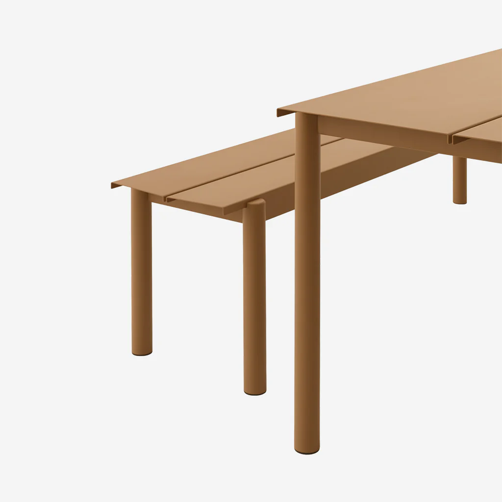 Muuto Linear Steel Table 200cm Burnt Orange - Image 6