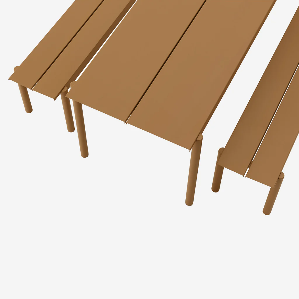 Muuto Linear Steel Table 200cm Burnt Orange - Image 7